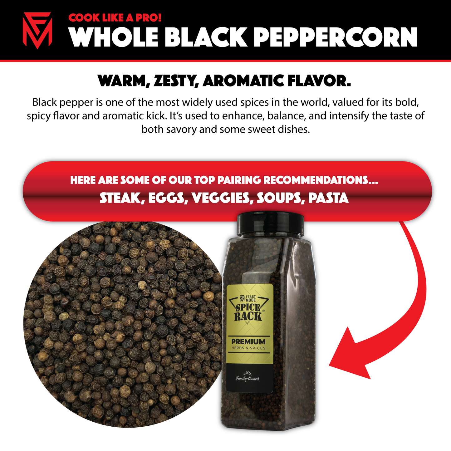 Black Pepper | Whole Peppercorn